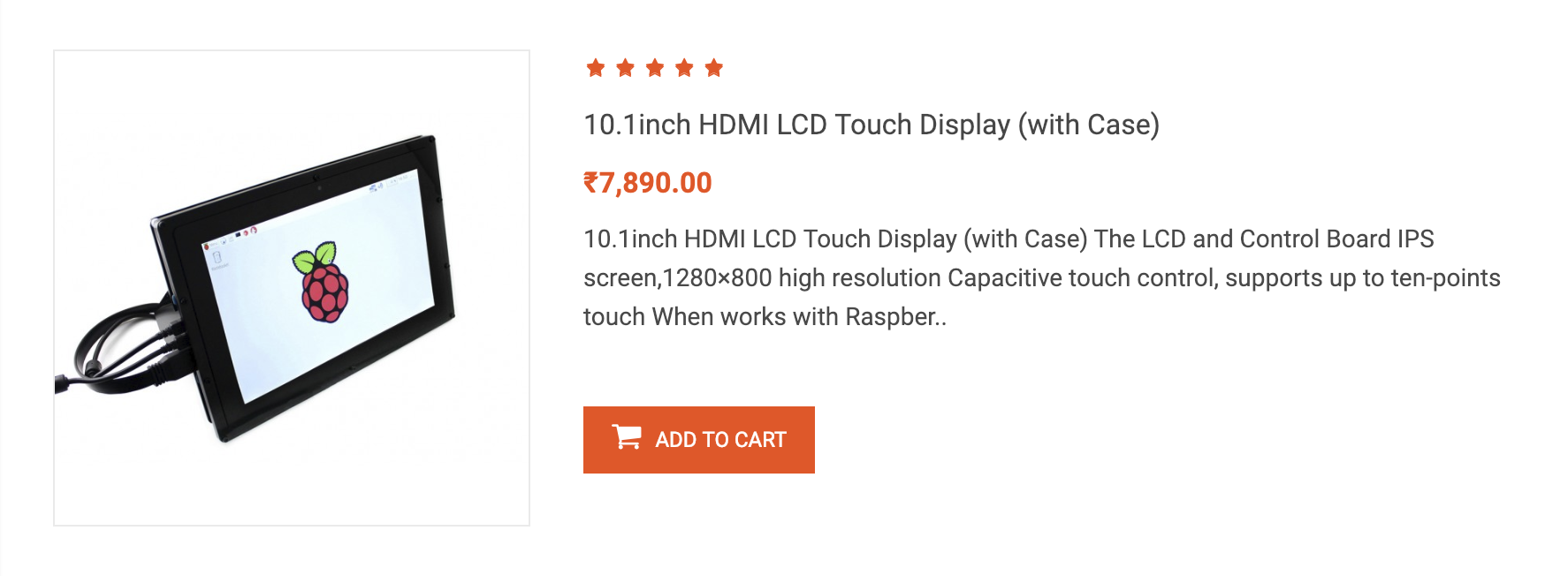 10.1inch HDMI LCD Touch Display (With Case)
